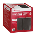 картинка Defender SPK-240 (2.0, 2x3W, USB, Black) АС
