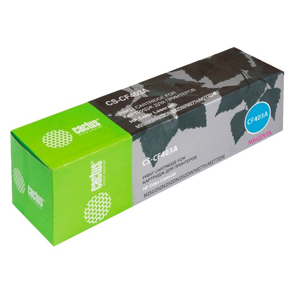 картинка Картридж совместимый HP CF403A для CLJ M252/252N/252DN/252DW/M277n/M277DW (1400стр.) пурпурный Cactus АС