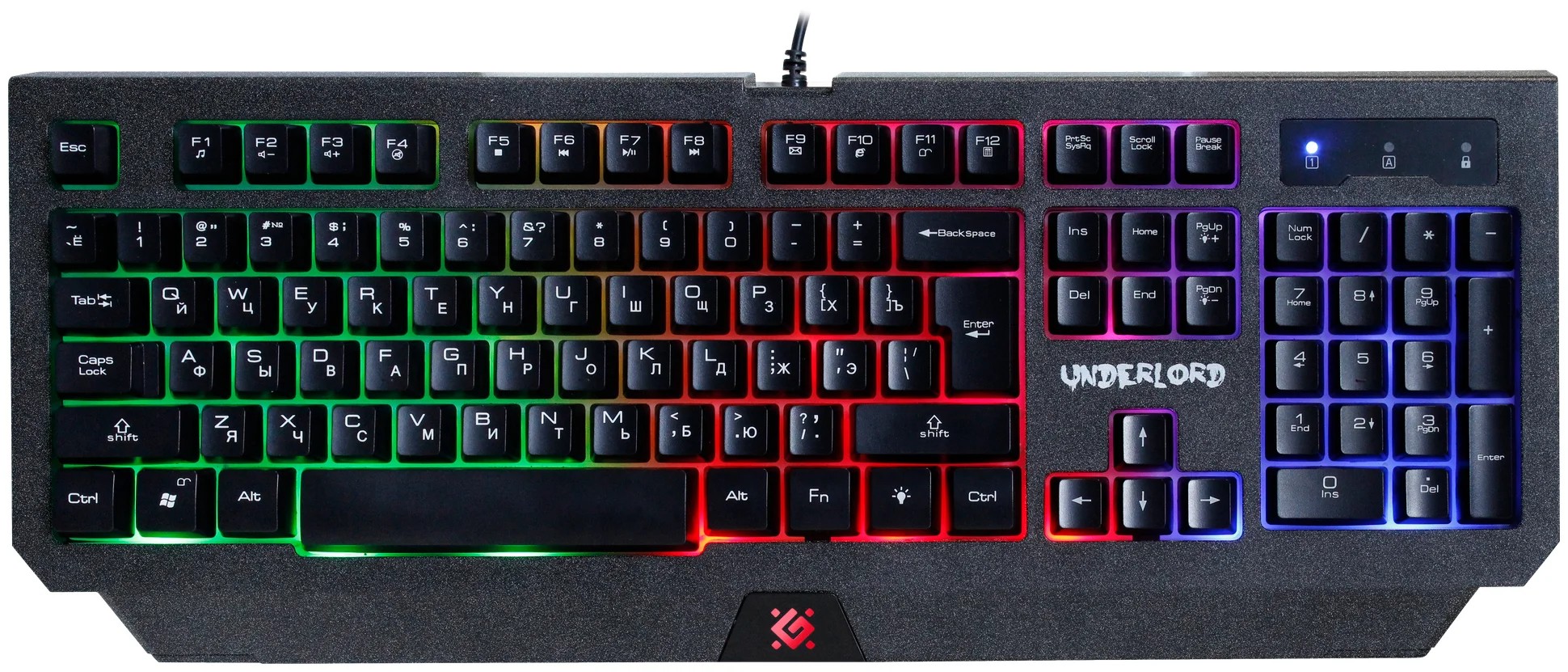 картинка Клавиатура игровая Defender Underlord GK-340L (USB/радужный) АС