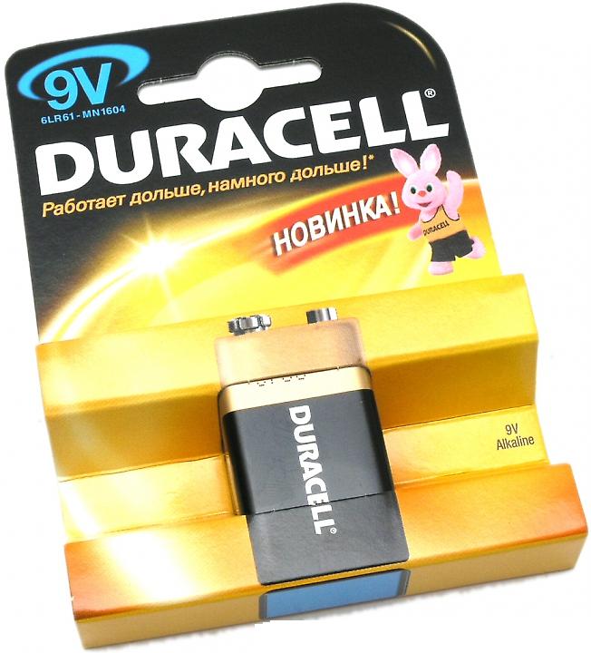 картинка Батарея Duracell 9V (типа "крона") АС