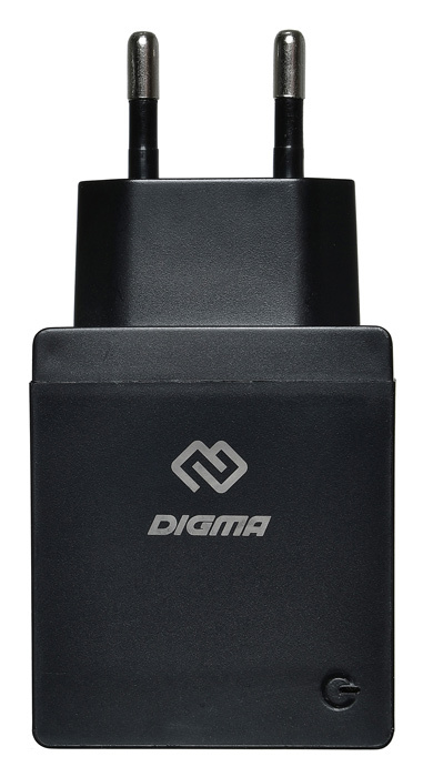 картинка Зарядное устройство сетевое Digma DGWC-1U-2.1A-BK (1xUSB, 5V/2.1A) АС