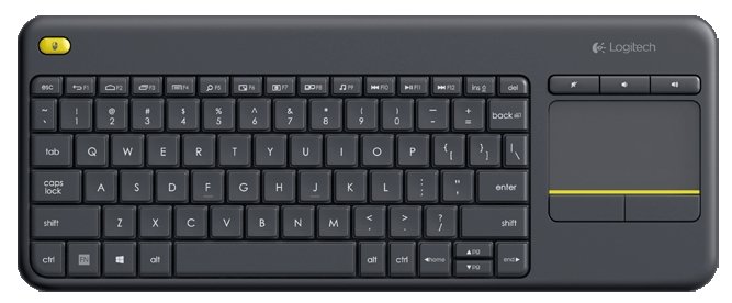 картинка Беспроводная клавиатура Logitech Wireless Touch Keyboard K400 Plus (Black) АС