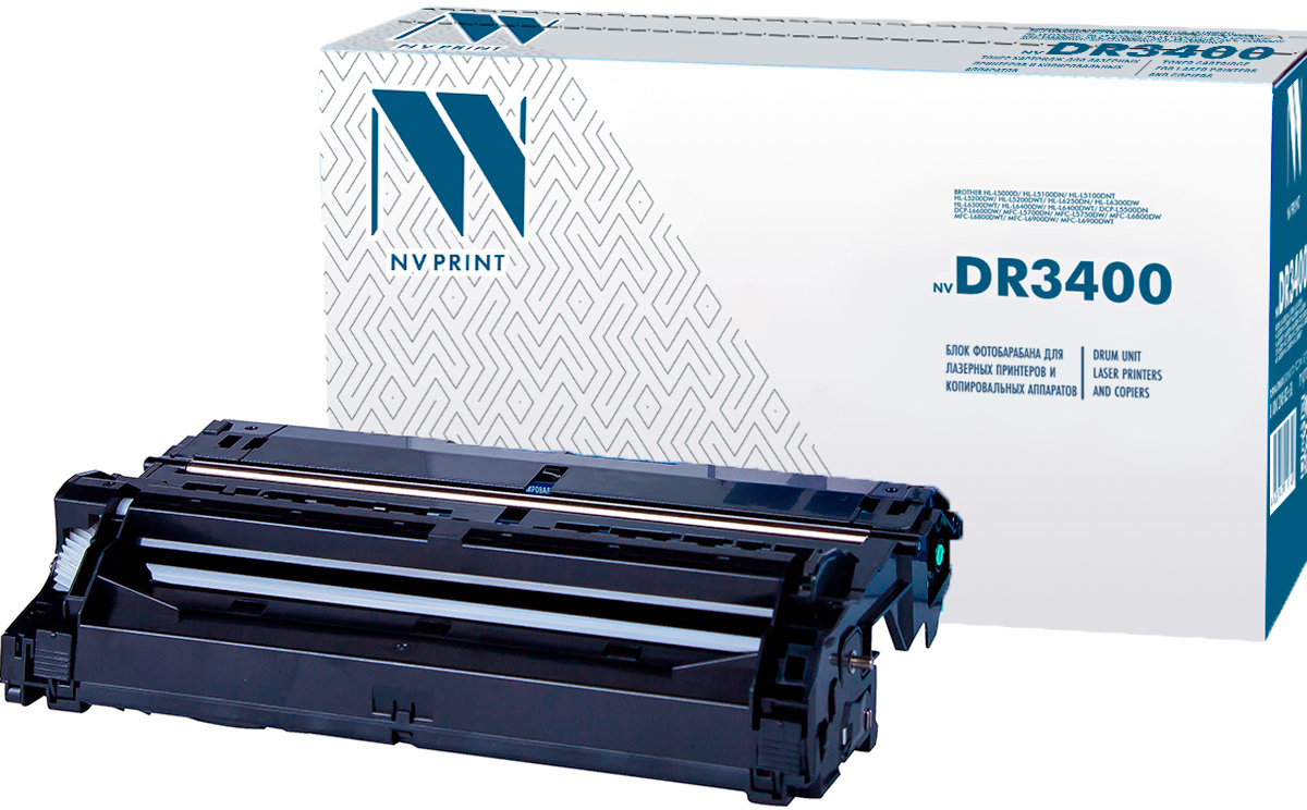 картинка Drum-картридж совместимый Brother DR-3400 для HL-L5000D/L5100DN/L5200DW DCP-L5500DN MFC-L5700DN/L6900DW (30000 стр.) NV-Print АС