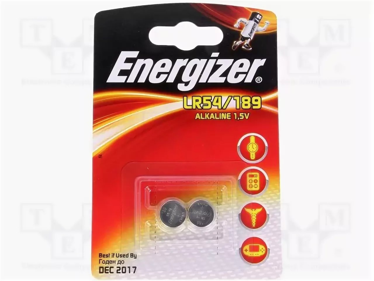 картинка Батарея Energizer LR54/189 (дисковый элемент, 2 штуки) АС