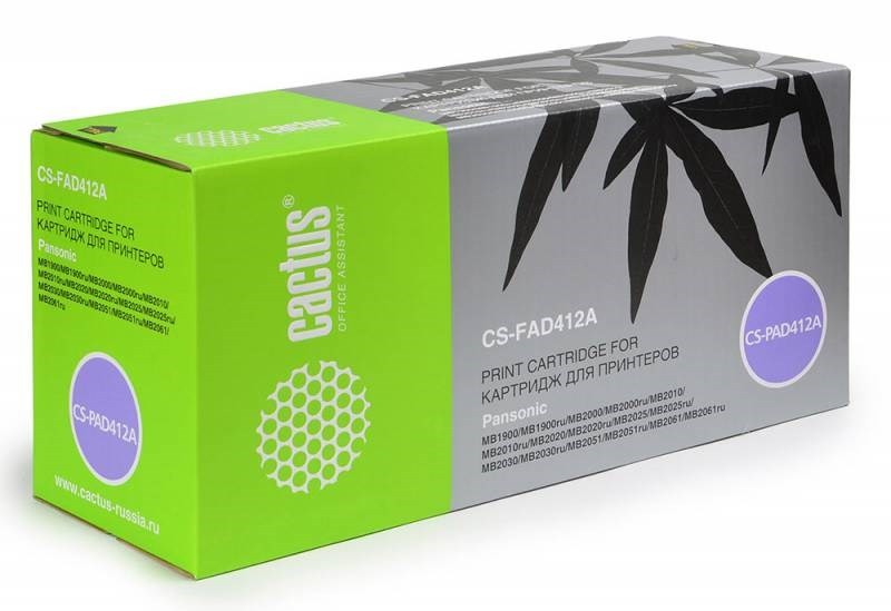 картинка Drum-картридж совместимый Panasonic KX-FAD412A для KX-MB1900/2000/2020/2030/2051/2061 (6000 стр.) Cactus АС