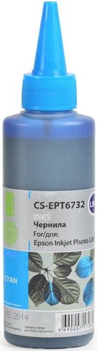 картинка Картридж совместимый Epson T6732 для Stylus Color для L800 (cyan) 100мл Cactus АС