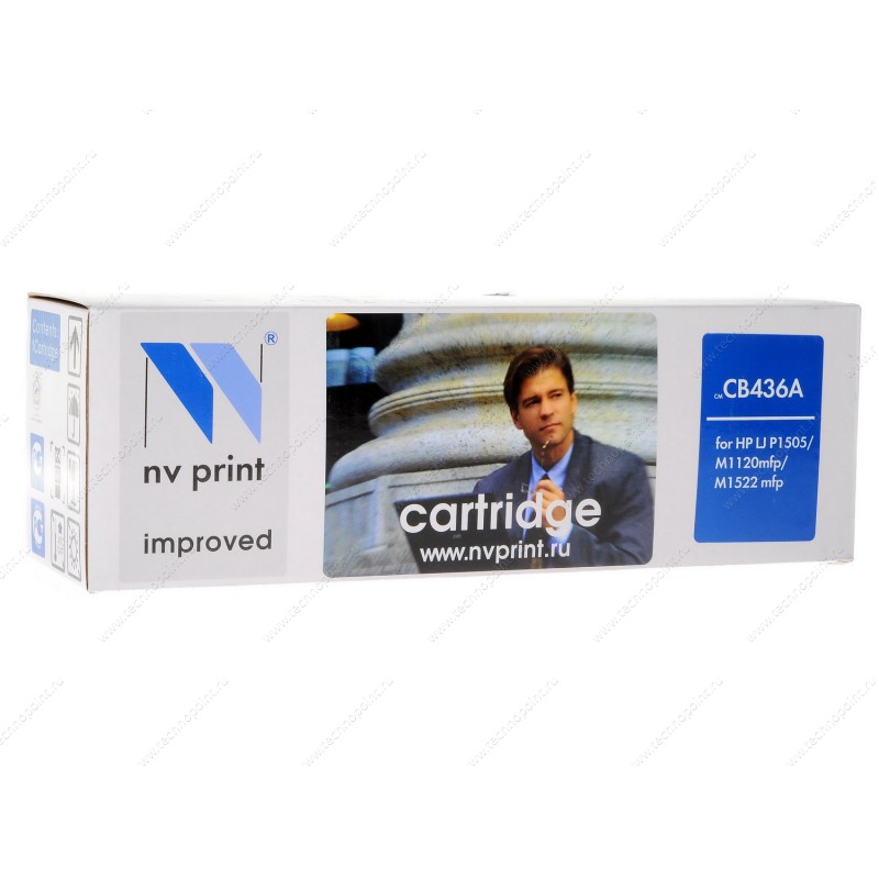 картинка Картридж совместимый HP CB436A для P1505/M1120/M1522N/Canon LBP-3250 (2000 стр.) Nv-print  АС