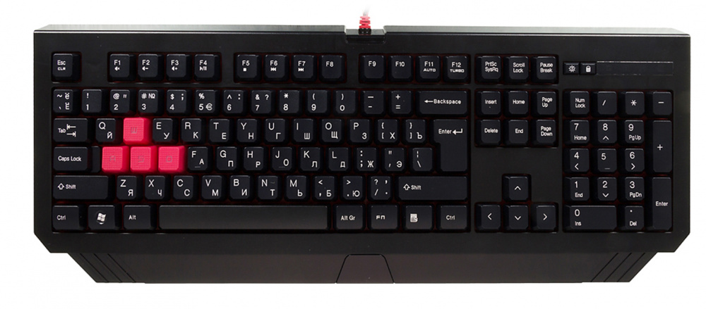 картинка Комплект клавиатура+мышь A4 Bloody Q1500/B1500 (black/red, USB) АС