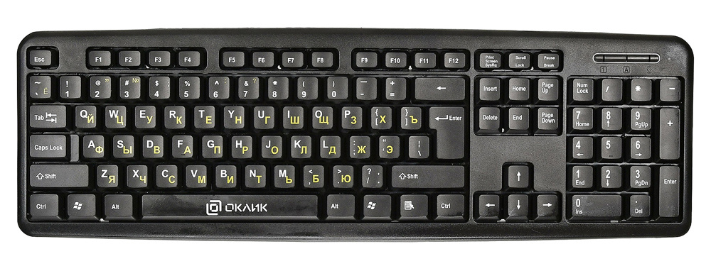 картинка Клавиатура Oklick 130M Black, USB АС