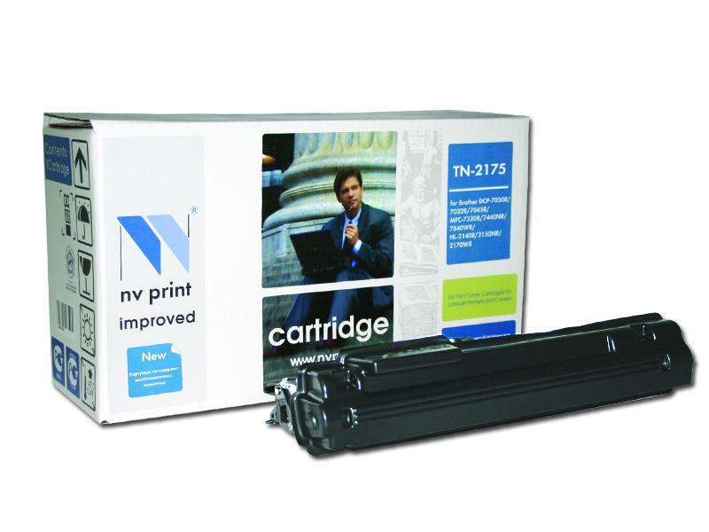 картинка Картридж совместимый Brother TN-2175 для HL-2140R/2150NR/2170WR/7030/7032/7040/7045/7320R/7440 (2600 стр.) Nv-Print АС
