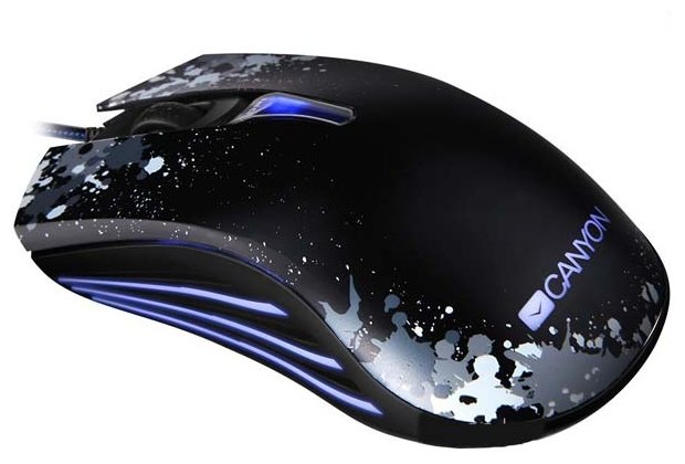картинка Мышь Canyon PAINTBALL CND-SGM8 Black (3500dpi, подсветка, USB) АС