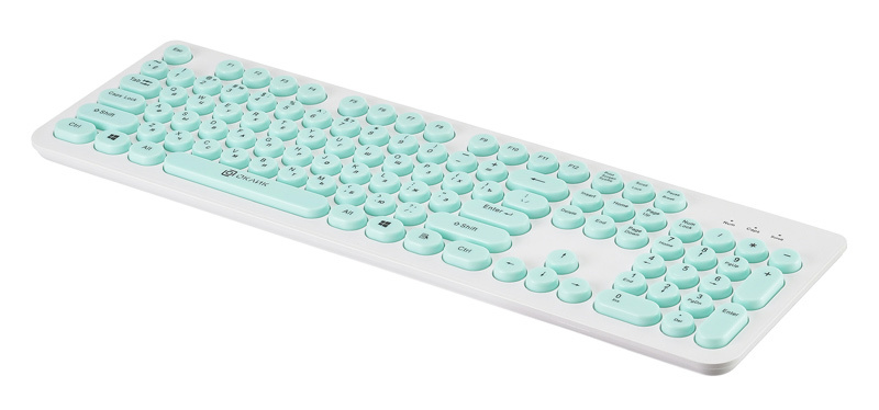 картинка Клавиатура Oklick 400MR White/Minty Multimedia, Slim, USB АС