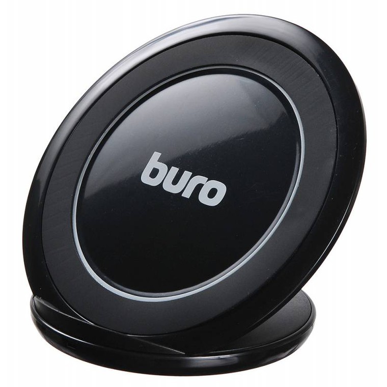 картинка Зарядное устройство беспроводное Buro QF2 QC3.0 (1A, Qi, черный) АС