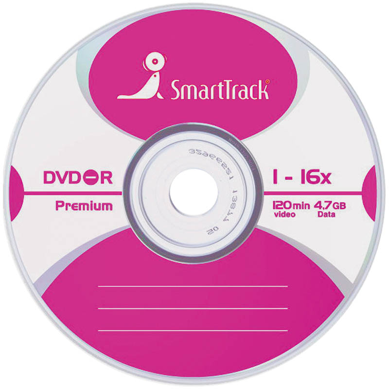 картинка DVD+R SmartTrack Slim 4.7Gb 16x (с поверхностью для печати) АС