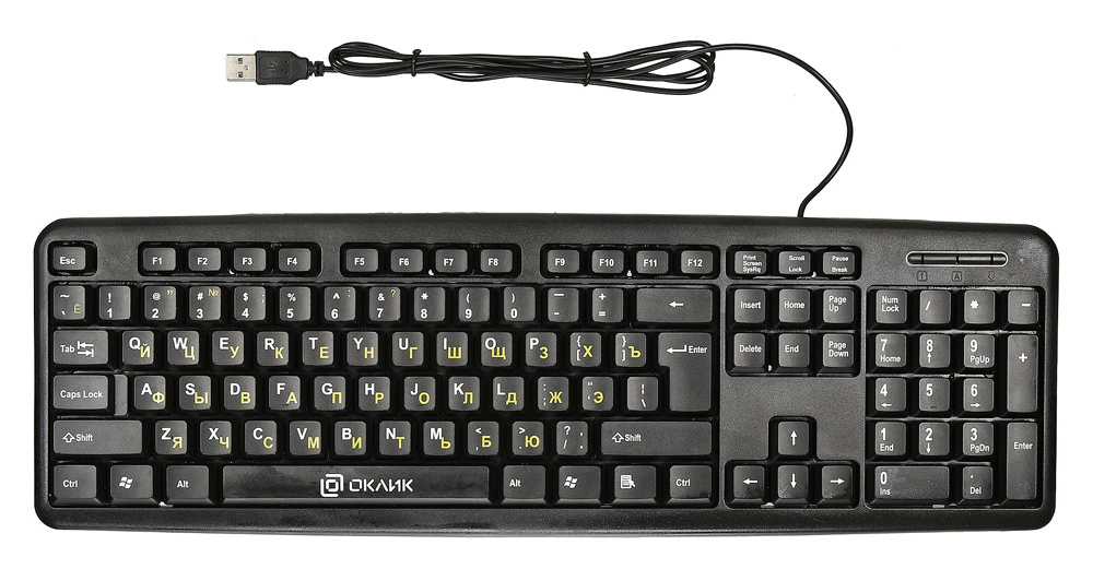 картинка Клавиатура Oklick 130M Black, USB АС