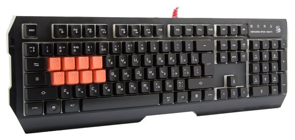 картинка Клавиатура A4Tech Bloody B188 (подсветка, black, USB + USB-порт) АС