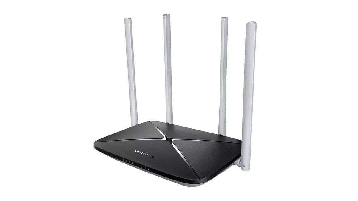 картинка Маршрутизатор Mercusys AC12 (AC1200 802.11ac, 4x5dBi, 4xLAN, 2.4+5 GHz) АС