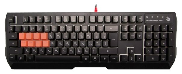 картинка Клавиатура A4Tech Bloody B188 (подсветка, black, USB + USB-порт) АС