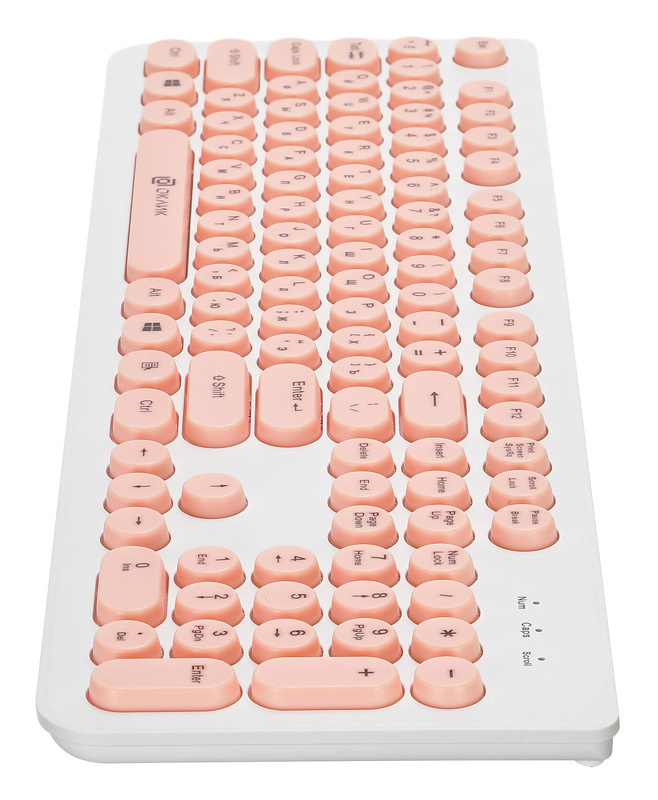 картинка Клавиатура Oklick 400MR White/Pink Multimedia, Slim, USB АС