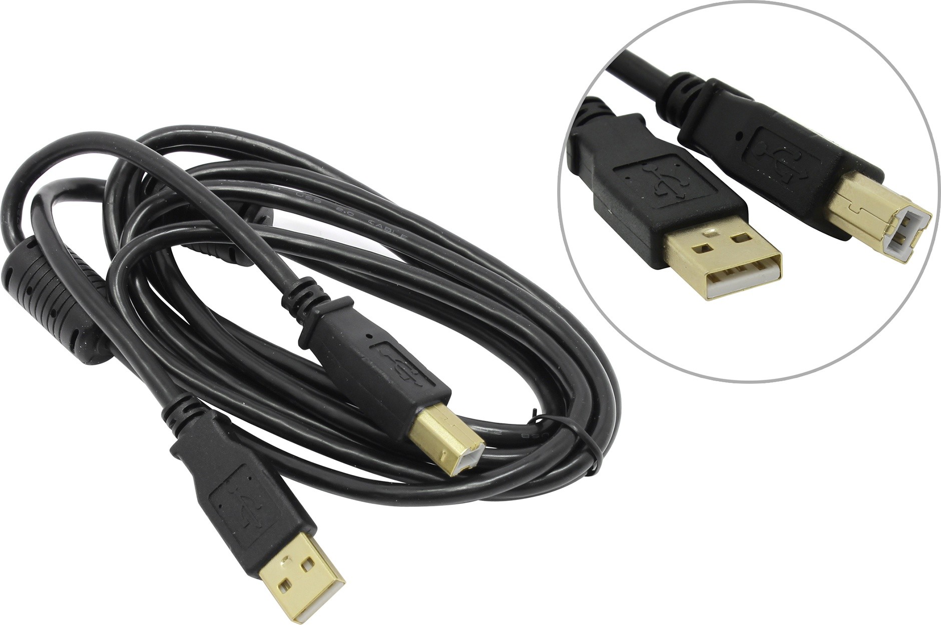 картинка Кабель соединительный USB2.0 A-B, 1.8м, Defender АС