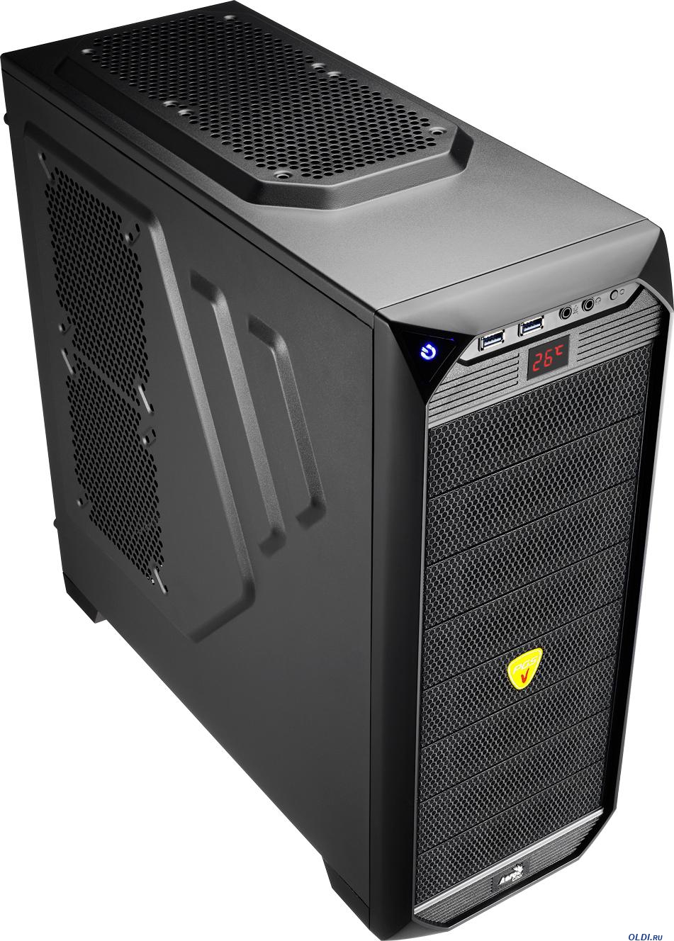 картинка ATX Aerocool VS-92 (без БП/2xUSB3.0/0.5mm/температурный дисплей/4kg/Black) АС