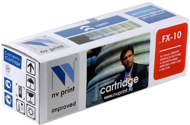 картинка Картридж совместимый Canon FX-10  для FAX-L100/120/140/MF4018/MF4120/MF4140/MF4320D/4660 (2000 стр.) Nv-print  АС