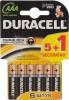 картинка Батарея AAA Duracell Basic R03 (6 штук) АС