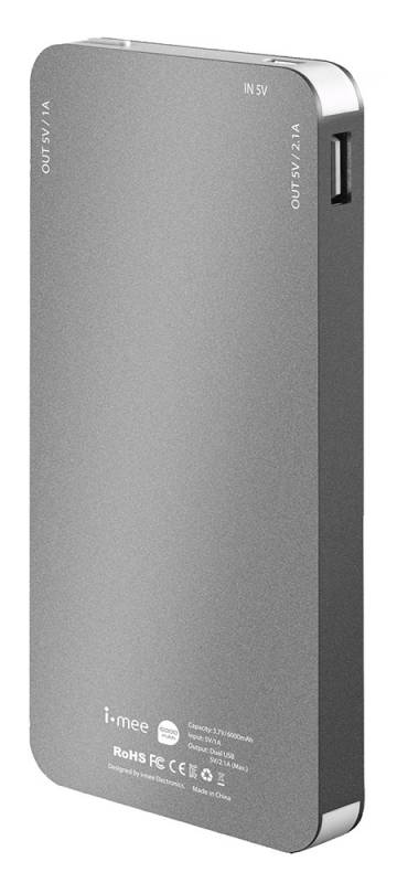 картинка Аккумулятор мобильный Melkco Mee Power (2.1A+1A, 6000mAh, Grey) АС