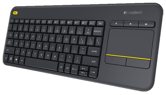 картинка Беспроводная клавиатура Logitech Wireless Touch Keyboard K400 Plus (Black) АС