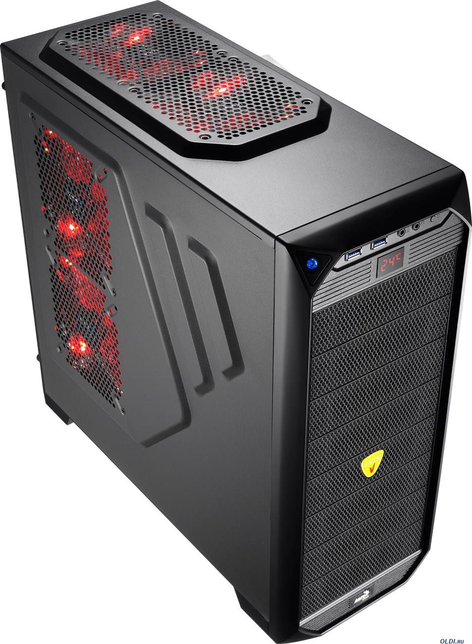 картинка ATX Aerocool VS-92 (без БП/2xUSB3.0/0.5mm/температурный дисплей/4kg/Black) АС