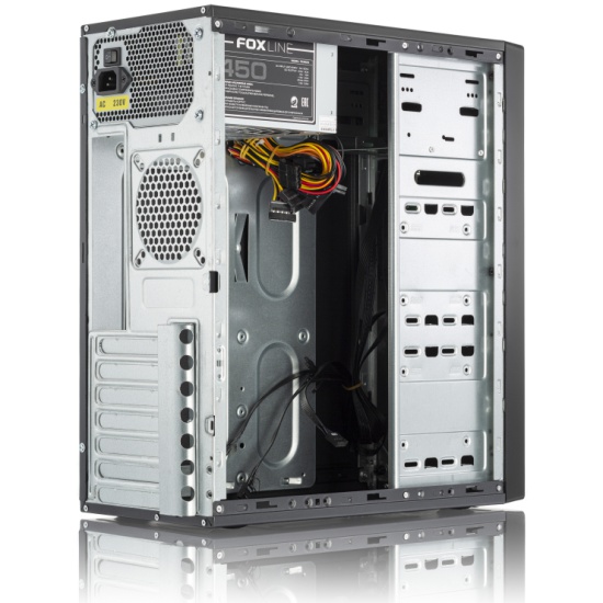картинка ATX Foxline FL-301 (500W/4xUSB2.0/black) АС