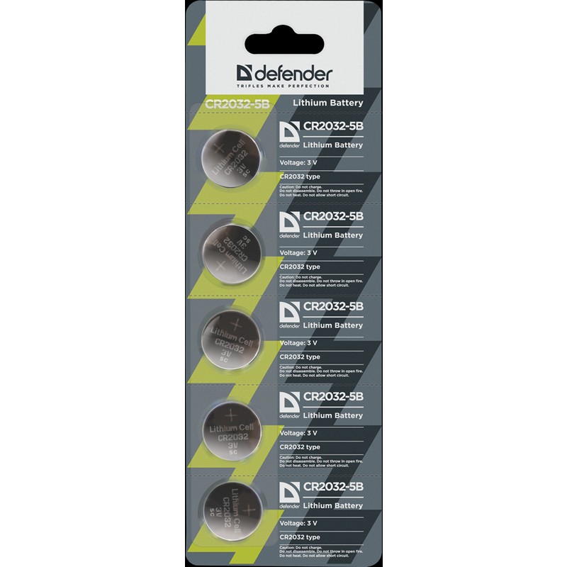 картинка Батарея Defender CR2032 (дисковый элемент) АС